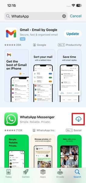 install whatsapp on iphone