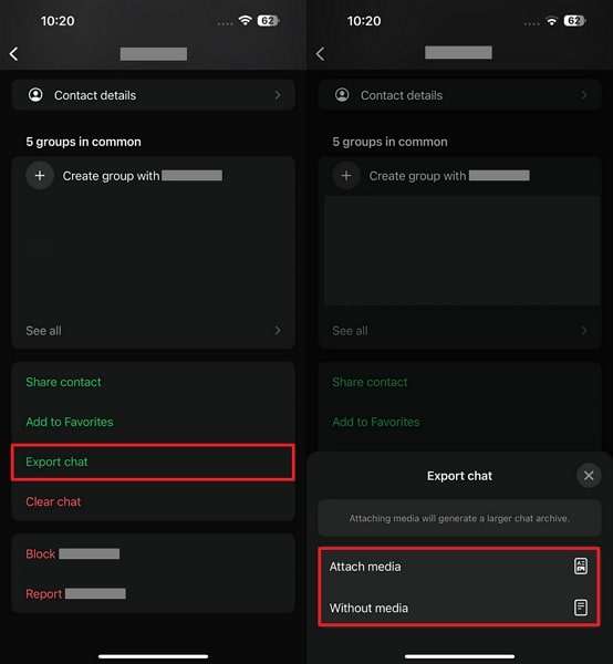 export whatsapp group chat