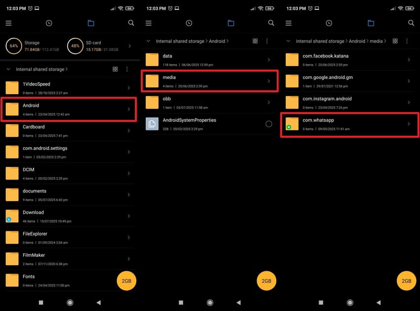 ensure correct backup file location