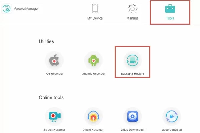 apower manager for backup