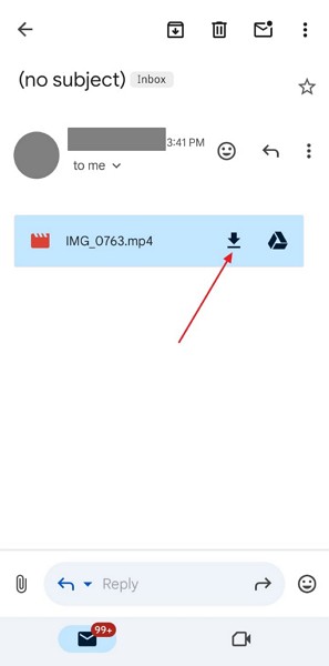 download iphone video from received email