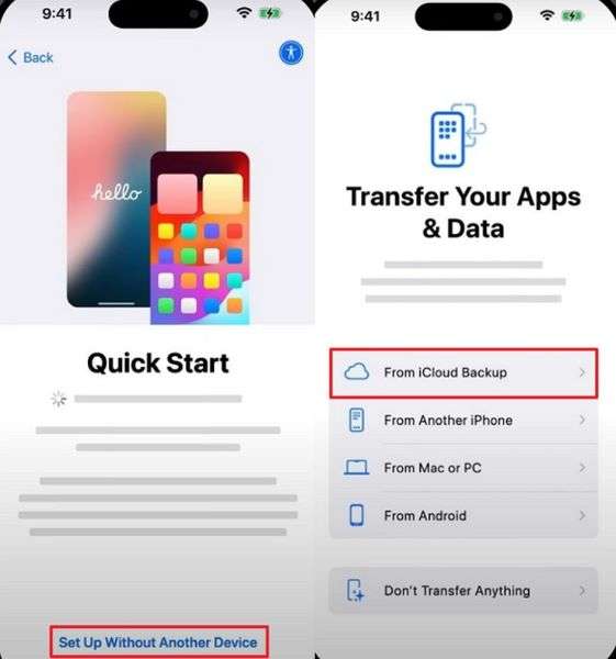choose from icloud backup