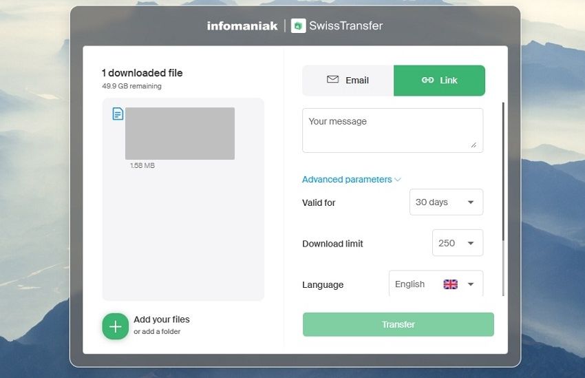 swisstransfer overview