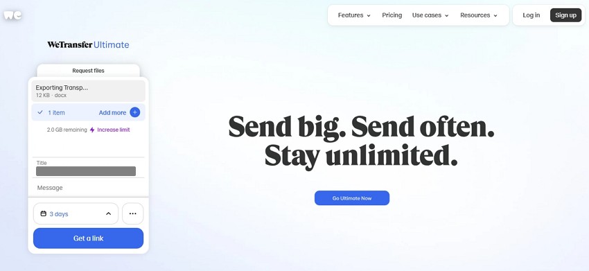 wetransfer swisstransfer alternative