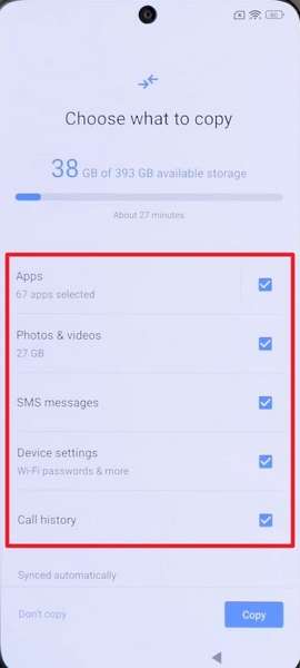 choose the file types