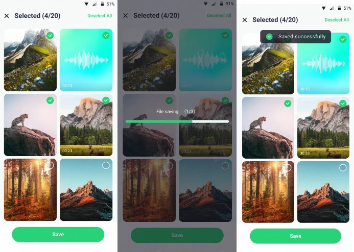 preview and download status