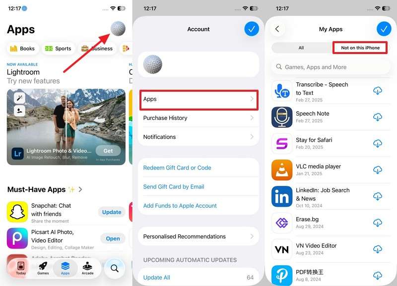 download app through app store