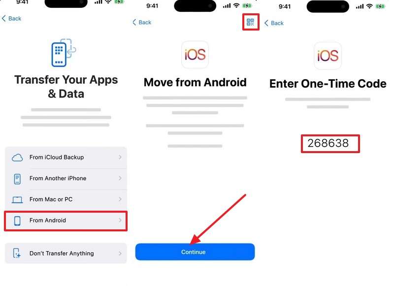 use move to ios for android device