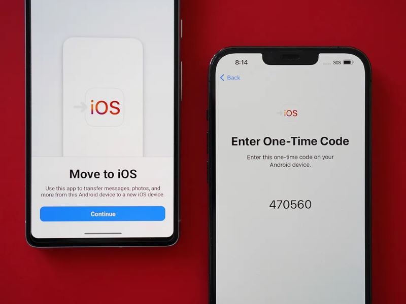 move to ios enter code