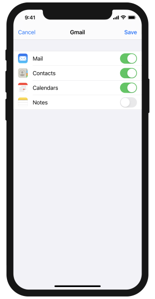 enable contacts sync