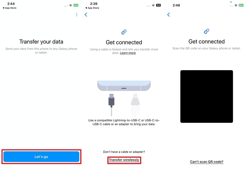 transfer contacts wirelessly