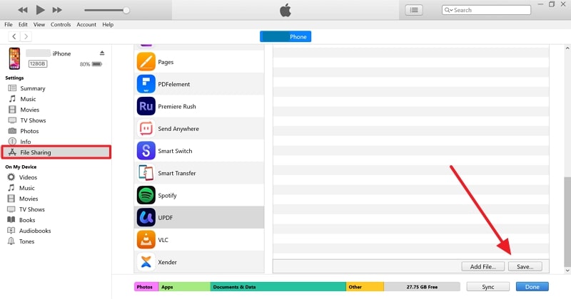 save iphone data through itunes