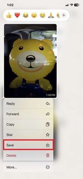 download the received data