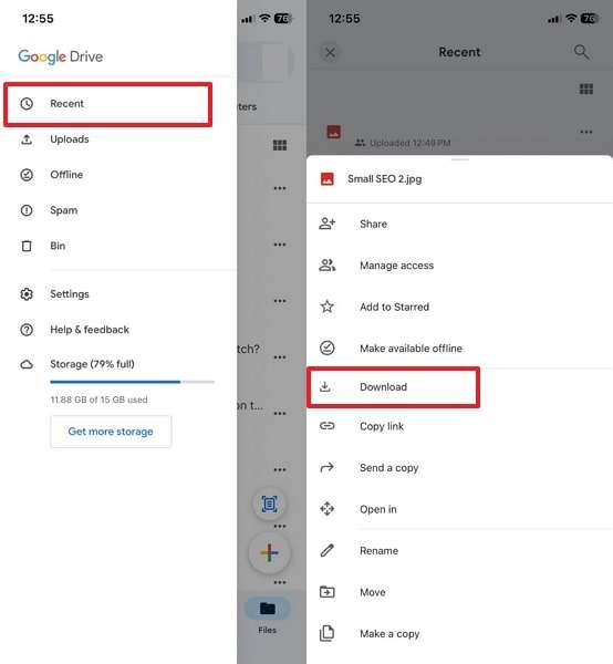 download files on iphone air