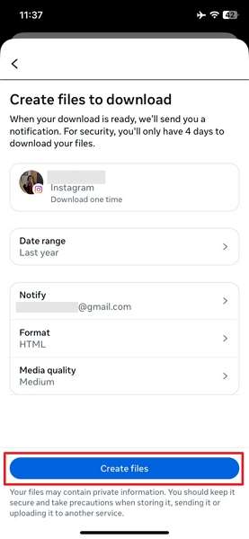 check format and create files