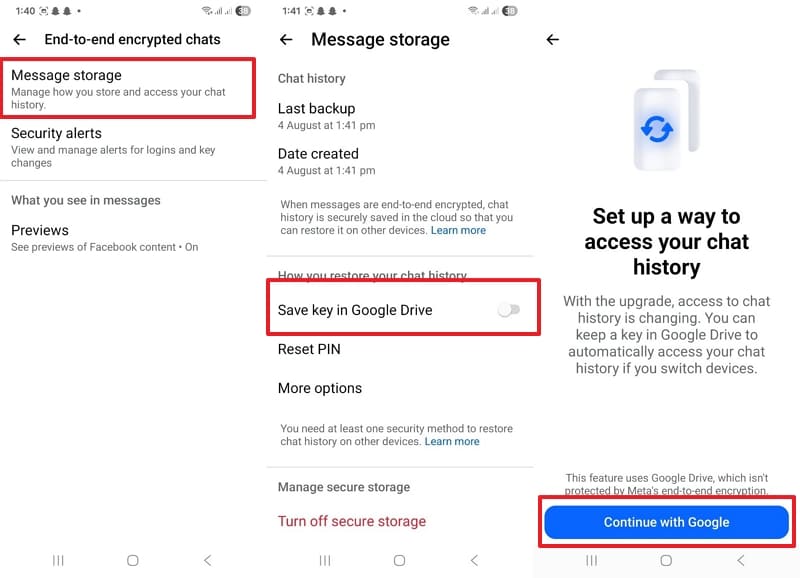 continue with google android
