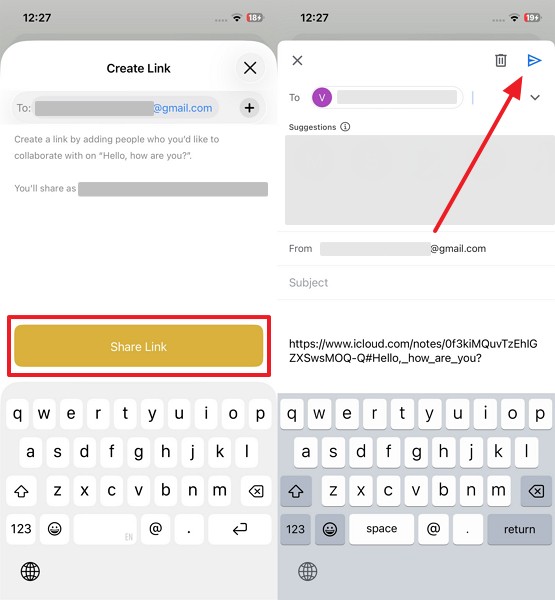 create link and send it