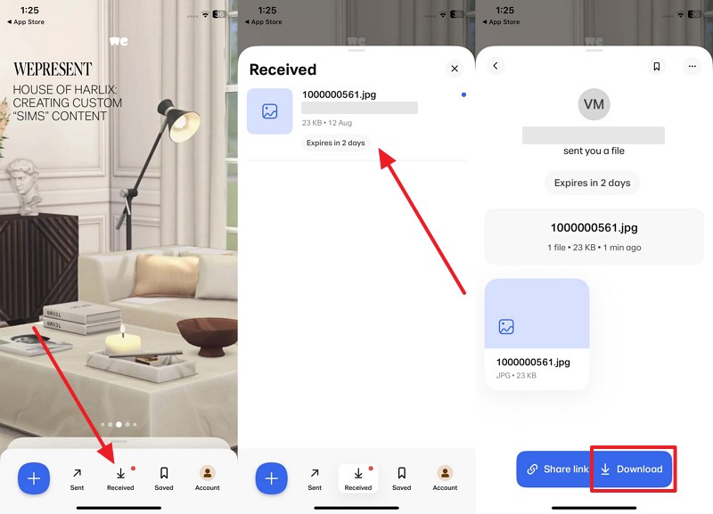 access android photo and download