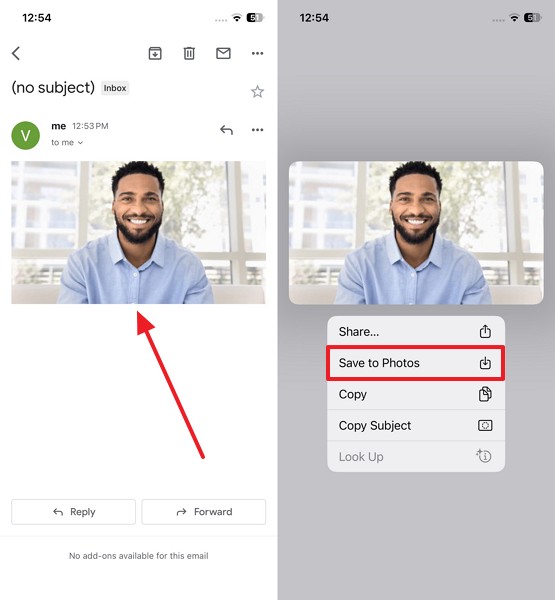 open photo and save it