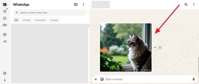 access android photo on whatsapp web
