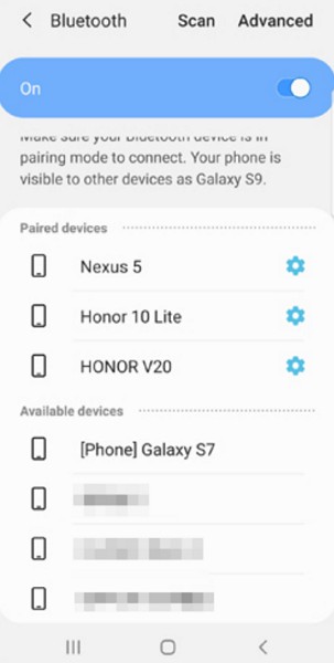 choose target samsung to send messages