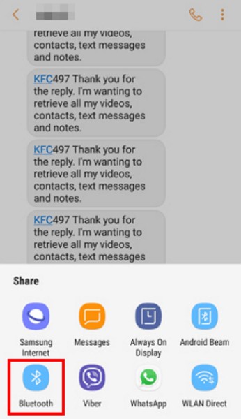 select the bluetooth option