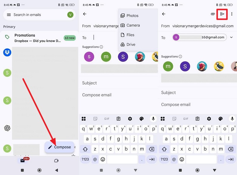 attach file and send mail