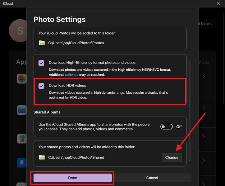 change location and sync videos