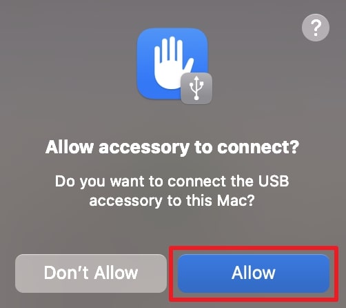 allow accessory on mac