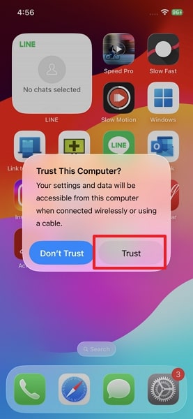 connect iphone and trust