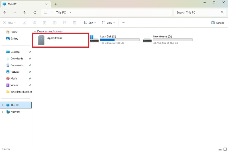 locate apple iphone this pc