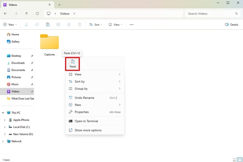 paste video to computer