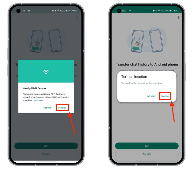 connect wifi and enable location
