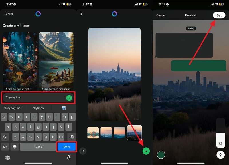 generate ai background for whatsapp chat