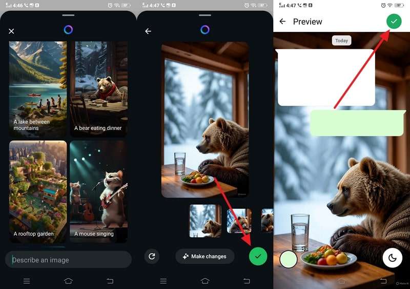 create ai background on android