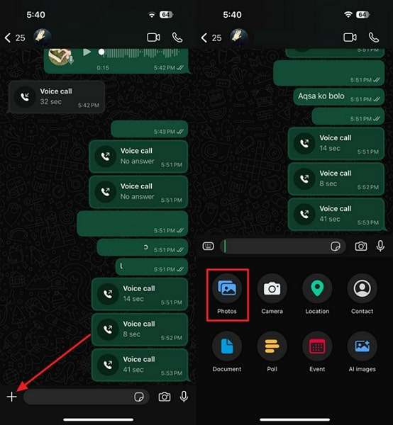 select photos on iphone