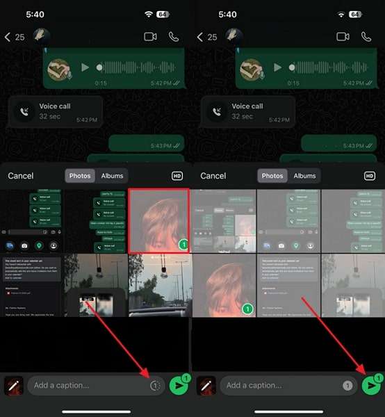 share view once media on iphone