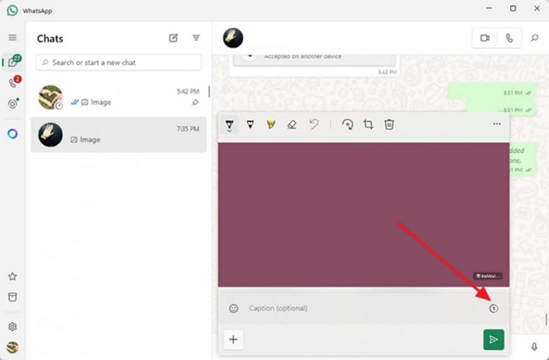 press view once icon