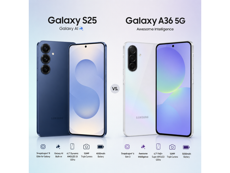 galaxy s25 vs galaxy a36 5g
