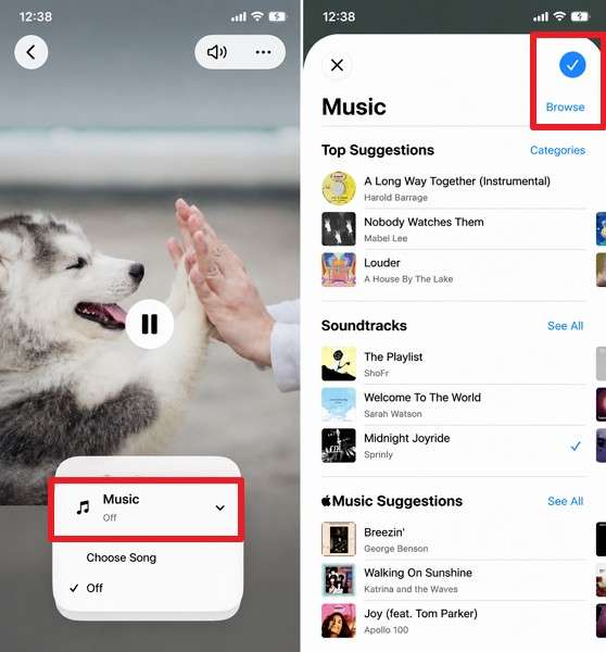 add music to slideshow