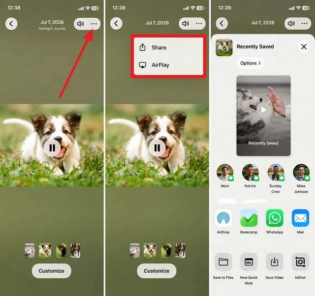 customize and share slideshow
