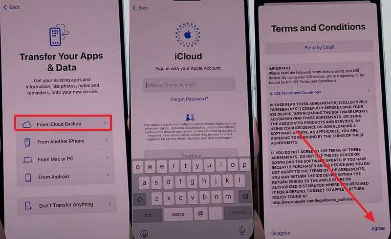 restore from icloud