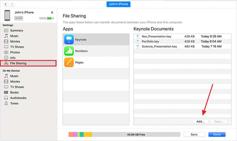 use file sharing feature