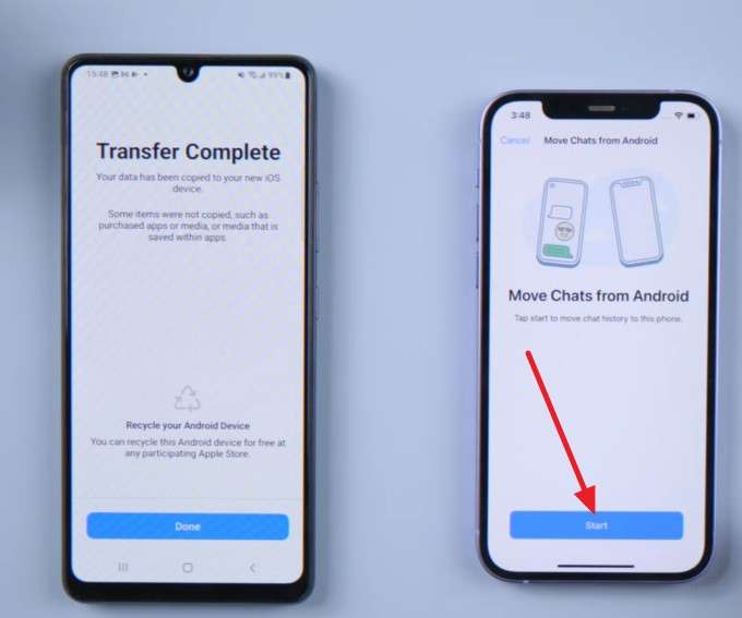choose whatsapp option
