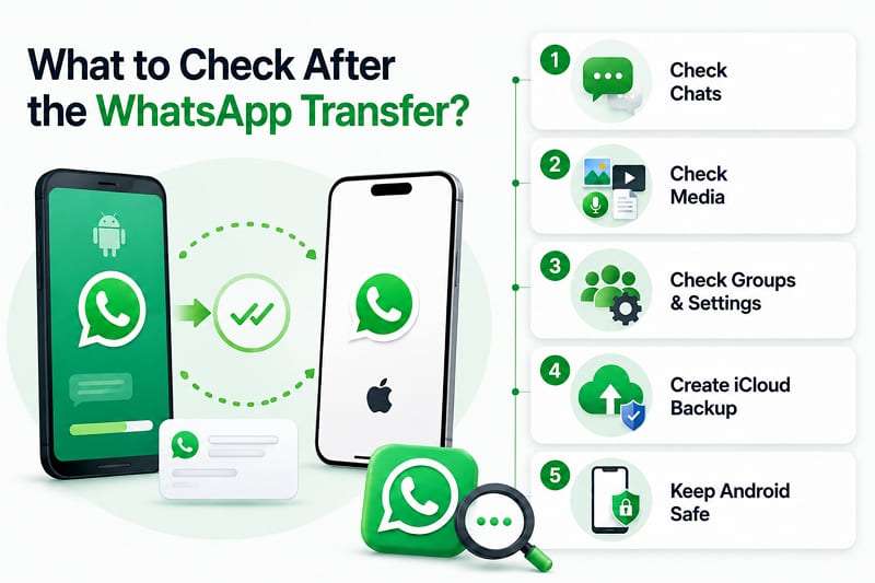 after whatsapp transfer checks