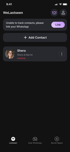 Tap Link from the Last Seen page