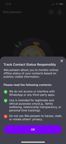 Confirm the responsible-use terms