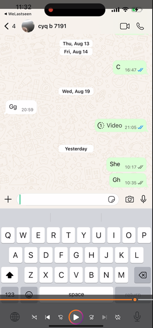 Send a WhatsApp message to the monitored contact