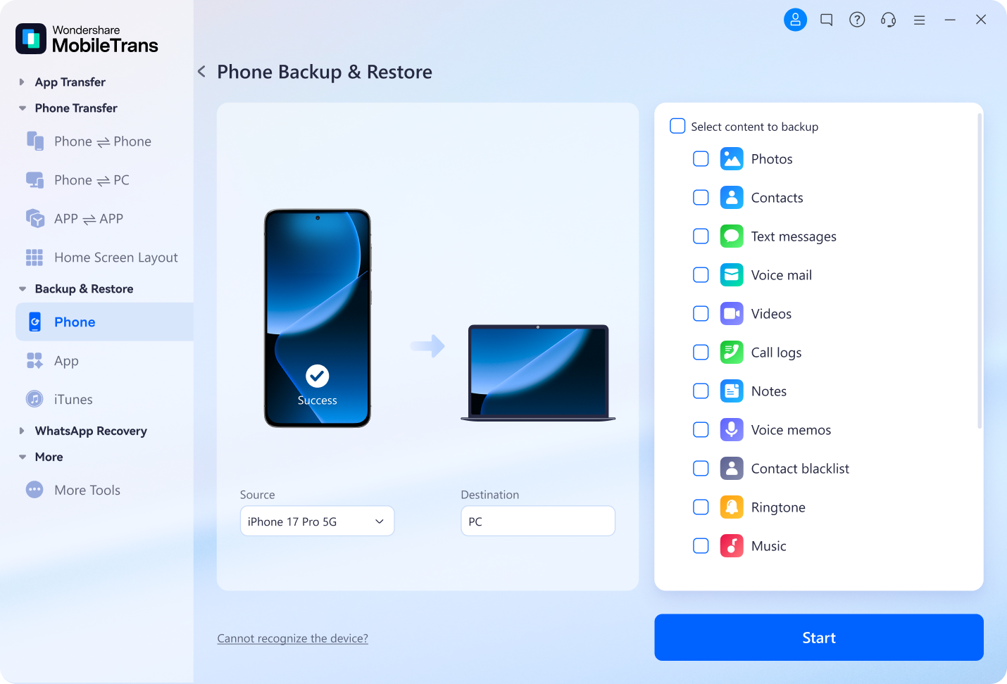 Phone Data Backup Step 2 preview