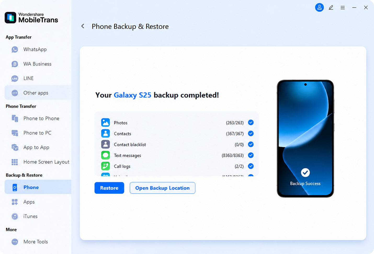 Phone Data Backup Step 3 preview